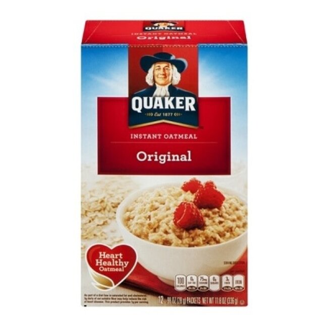 Quaker Original Instant Oatmeal, 11.8 oz, 12 ct