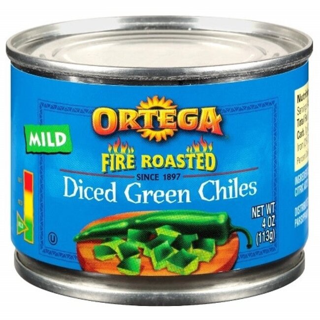 Ortega Chili Green Diced, 4 oz