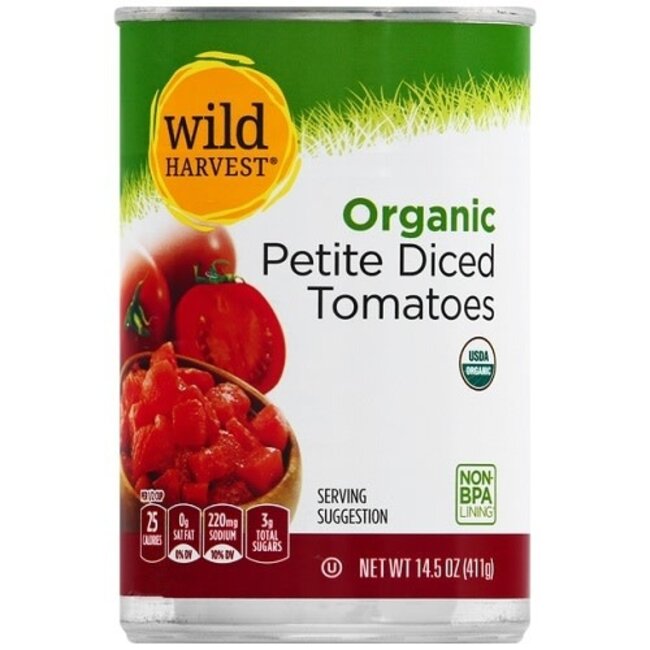 Wild Harvest Tomato Petite Diced Organic, 14.5 oz