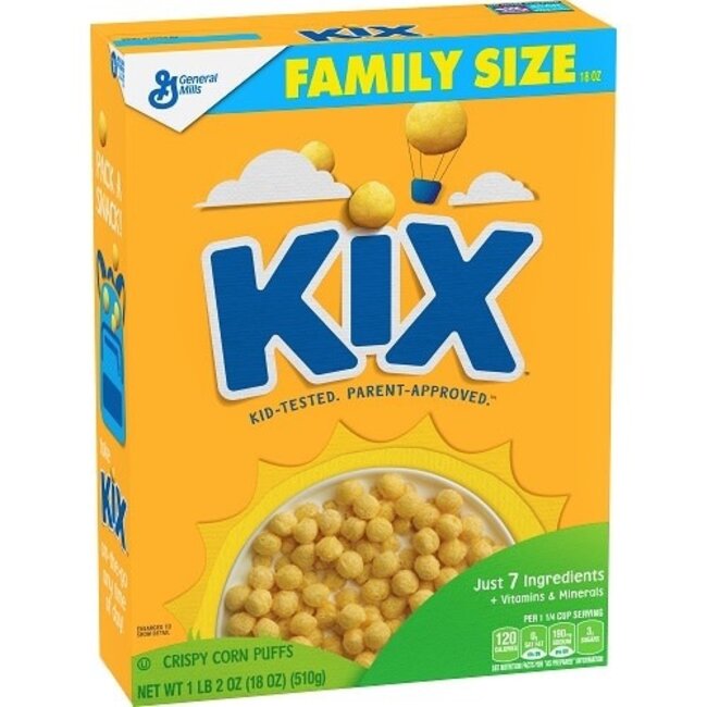General Mills Kix Cereal, 18 oz, 10 ct