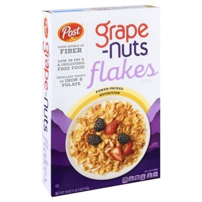 Post Grape Nuts Flakes, 18 oz