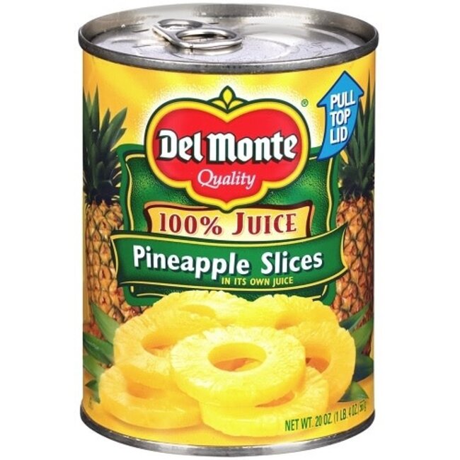Del Monte Sliced Pineapple, 20 oz