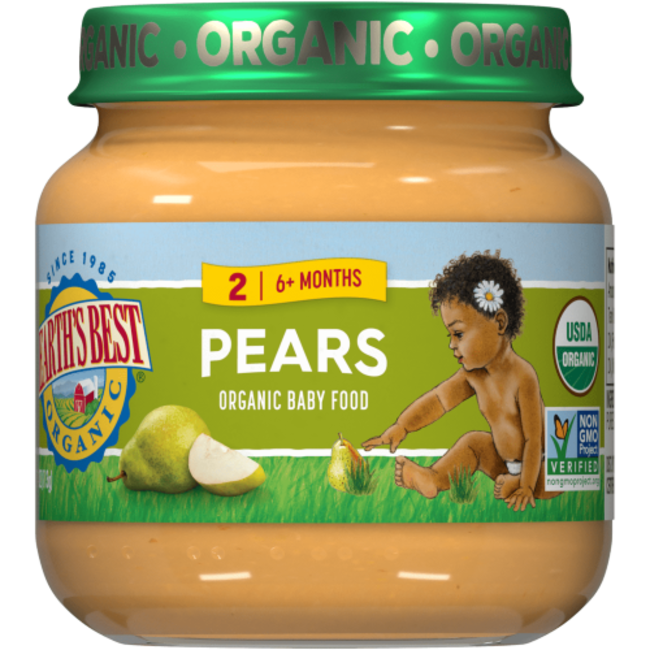 Earths Best Stage 2 Pears Organic, 4 oz