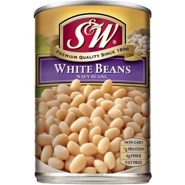 S&W White Beans Small, 15 oz