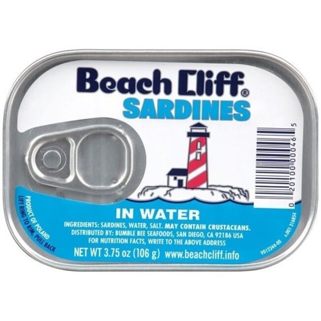 Beach Cliff Sardine Water, 3.75 oz