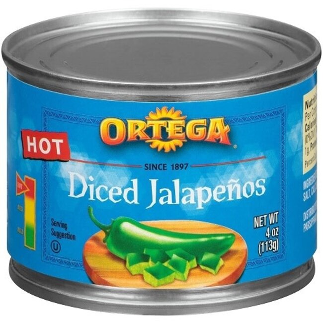 Ortega Jalapeno Diced, 4 oz