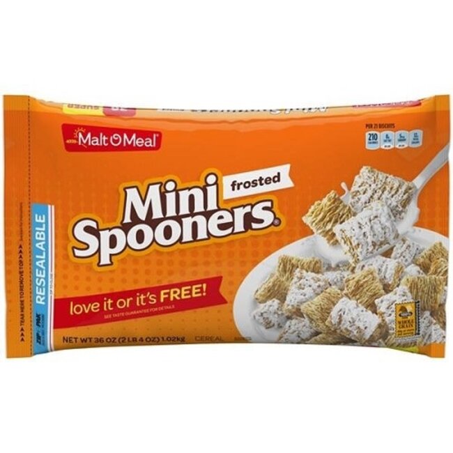 Malt-O-Meal Frosted Mini Spooners Bag, 36 oz
