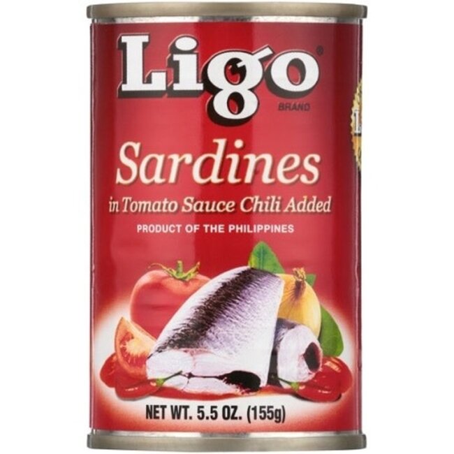 Ligo Sardine Tomato Sauce W/ Chili Red, 5.5 oz