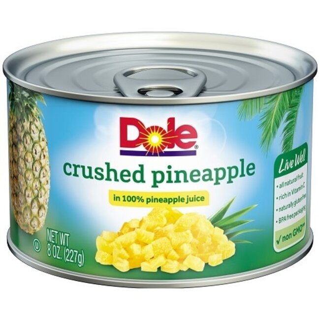 Dole Pineapple Crushed In Juice, 8 oz