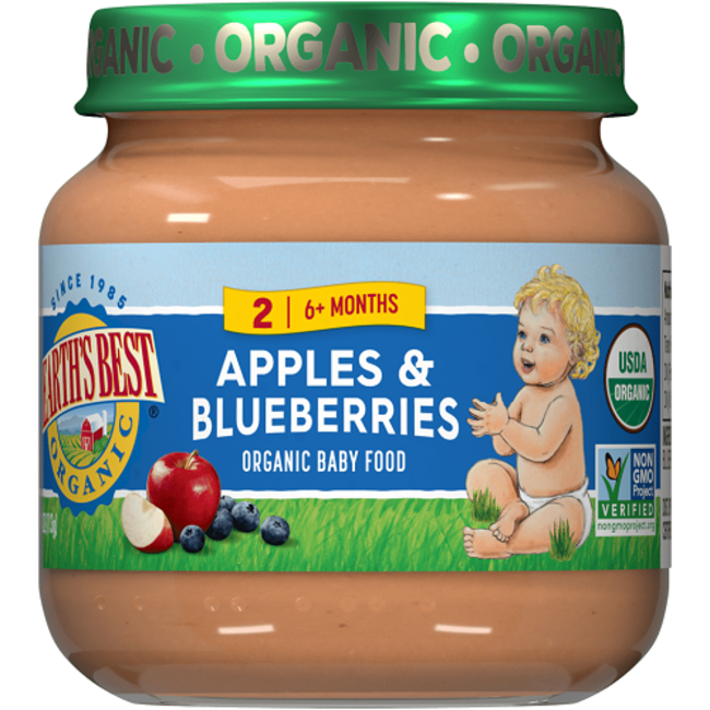 Earths Best Stage 2 Apples & Blueberries, 4 oz