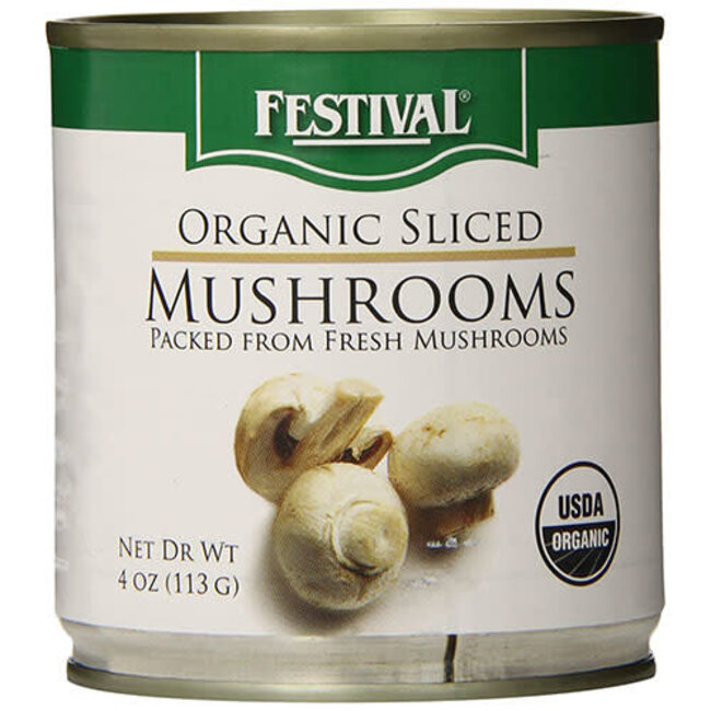 Festival Sliced Organic Mushrooms, 4 oz