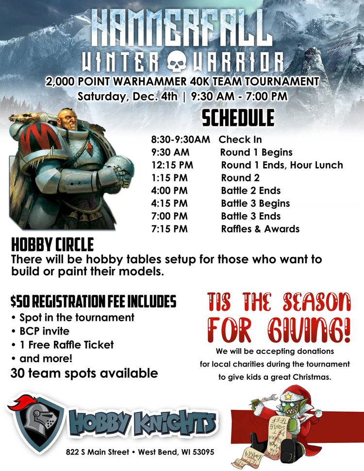 Hobby Knights Hammerfall - Winter Warrior 2021 Registration