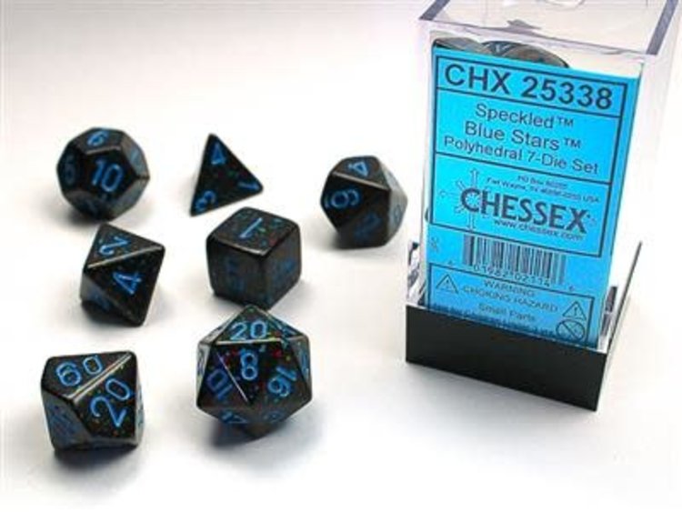 Chessex Chessex: 7-Die Set Speckled Blue Stars