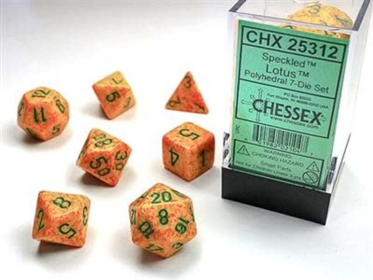 Chessex Chessex: 7-Die Set Speckled Lotus