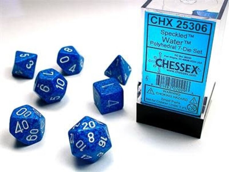 Chessex Chessex: 7-Die Set Speckled: Water