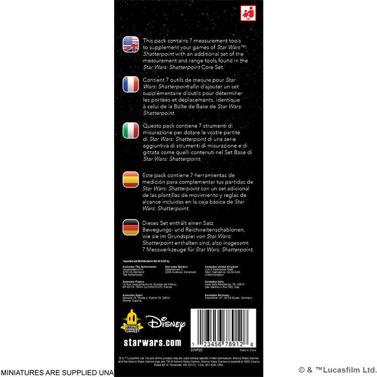 Atomic Mass Games Star Wars: Shatterpoint - Measuring Tools