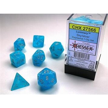 Chessex Chessex: 7-Die Set Luminary Sky/Silver