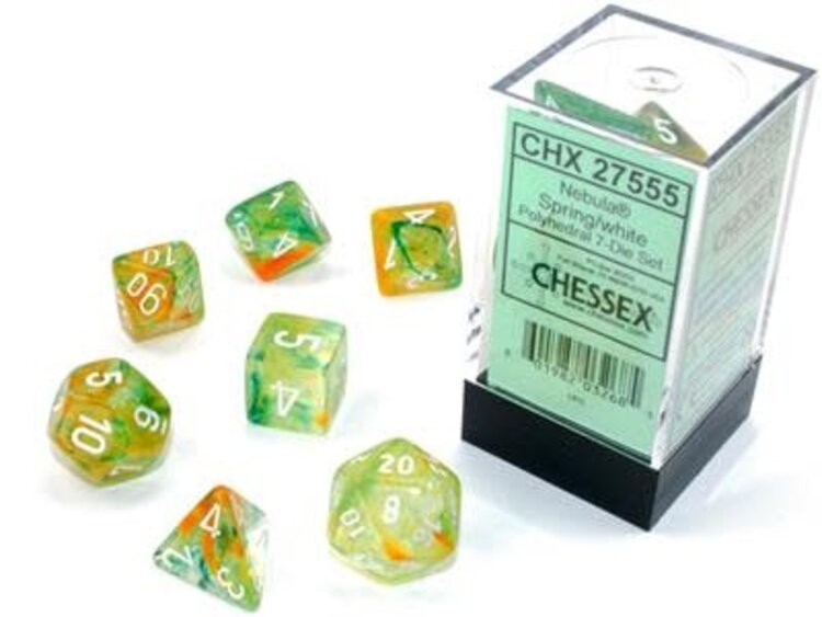 Chessex Chessex: 7-Die Set Spring/White