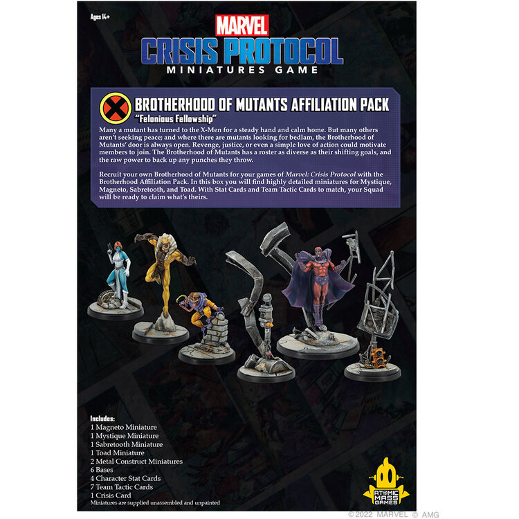 Atomic Mass Games Marvel Crisis Protocol: Brotherhood of Mutants