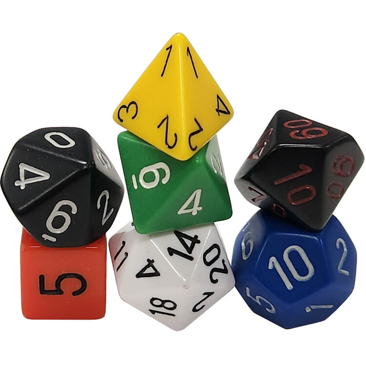 Chessex Chessex: 7-Die Set Opaque Nostalgia GM/Beginner