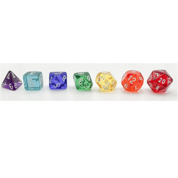 Chessex Chessex: 7-Die Set Prism Translucent GM/Beginner