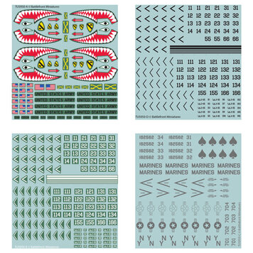 Battlefront Minatures Team Yankee: American Decal Set