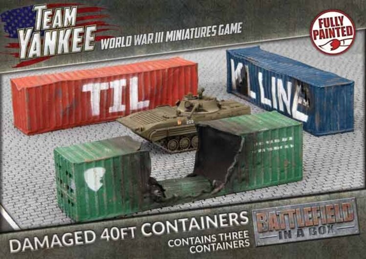 Team Yankee: 40ft Shipping Containers - Damaged (3)