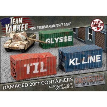 Team Yankee: 20ft Shipping Containers - Damaged (3)