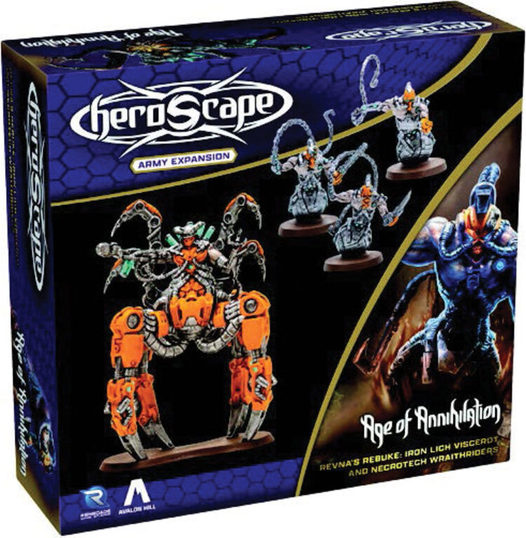 Heroscape: Revna's Rebuke - Iron Lich Viscerot and Necrotech Wraithriders
