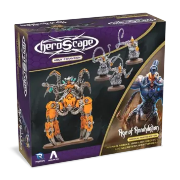 Heroscape: Revna's Rebuke - Iron Lich Viscerot and Necrotech Wraithriders Premium Painted