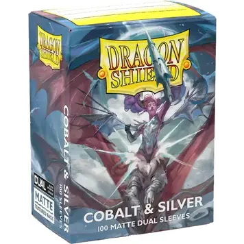 Dragon Shield: Matte Dual Cobalt/Silver (100)