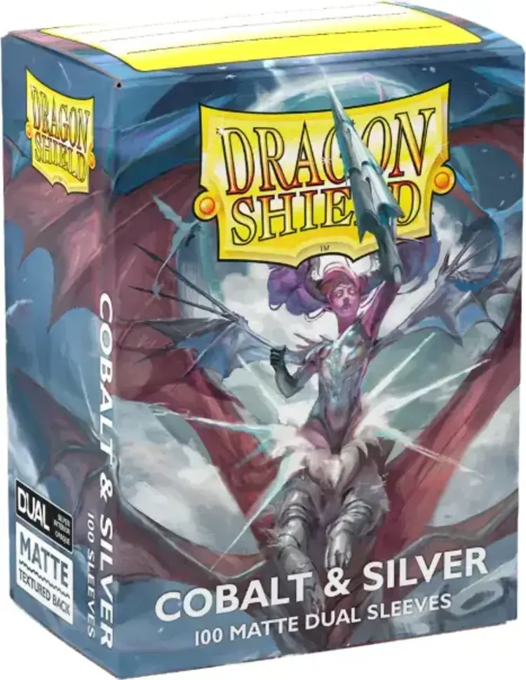 Dragon Shield: Matte Dual Cobalt/Silver (100)