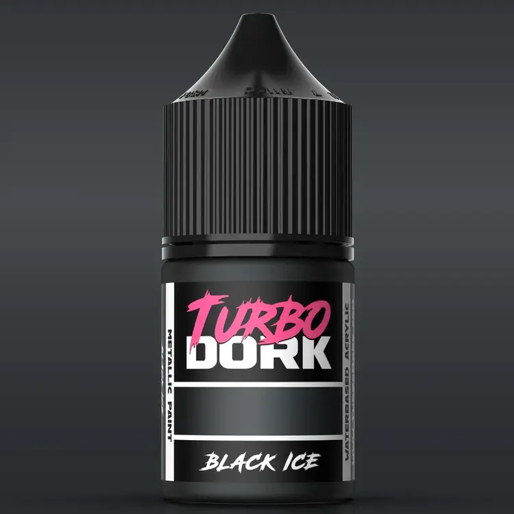 Turbo Dork Black ICE Metallic Acrylic Paint 22ml Bottle
