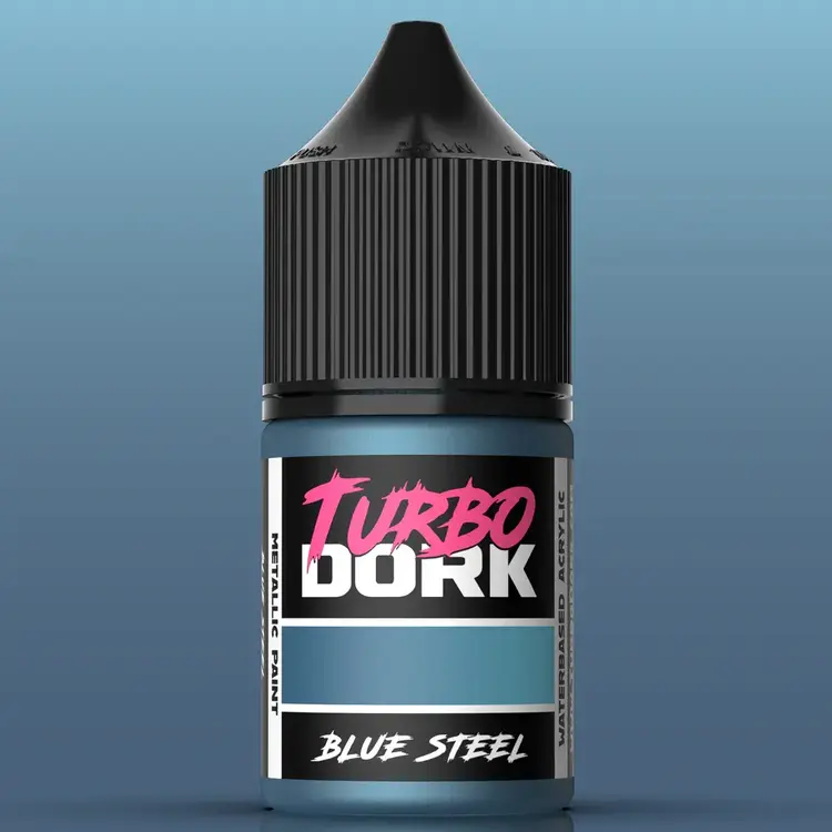 Turbo Dork Blue Steel Metallic Acrylic Paint 22ml Bottle