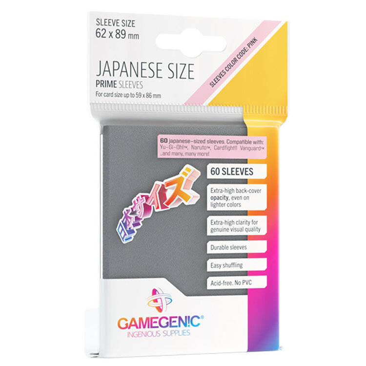 Gamegenic: Prime Japanese Size Sleeves - Dark Grey