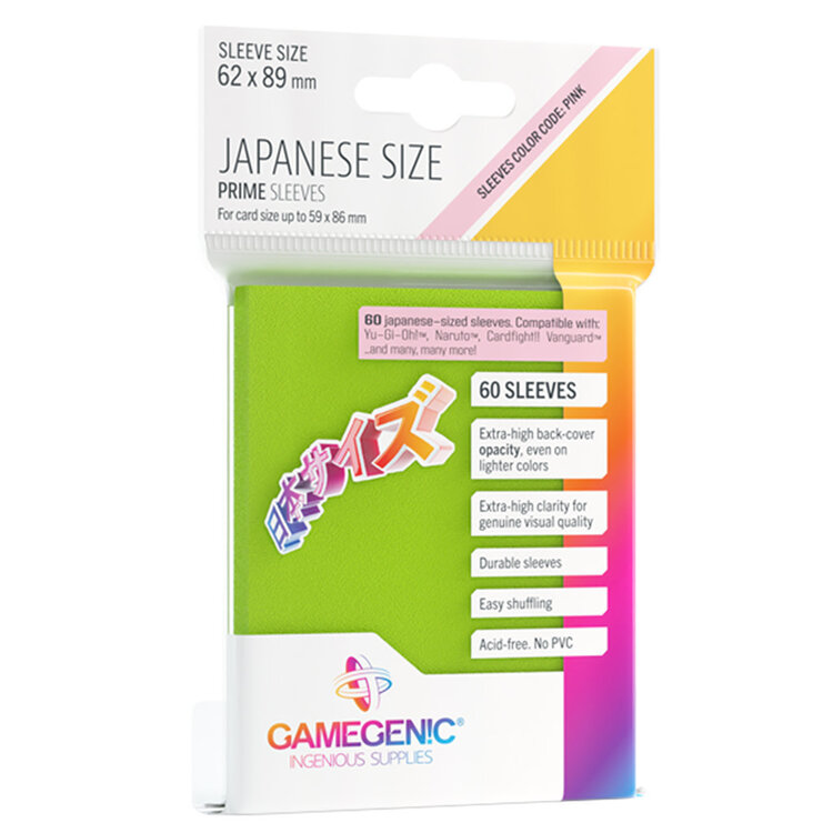 Gamegenic: Prime Japanese Size Sleeves - Lime