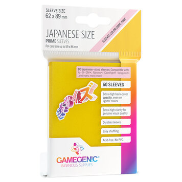 Gamegenic: Prime Japanese Size Sleeves - Yellow