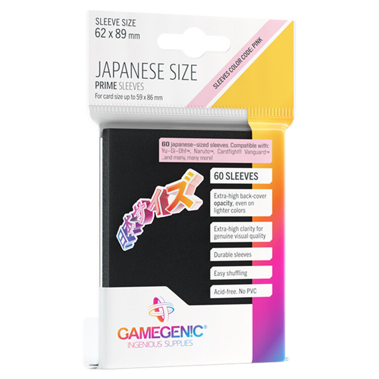 Gamegenic: Prime Japanese Size Sleeves - Black