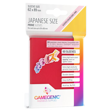 Gamegenic: Prime Japanese Size Sleeves - Red