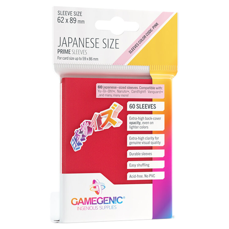 Gamegenic: Prime Japanese Size Sleeves - Red