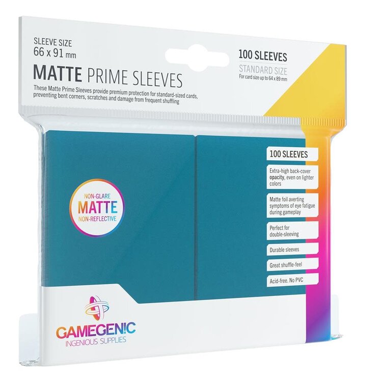 Gamegenic: Matte Prime Sleeves Blue 66x91
