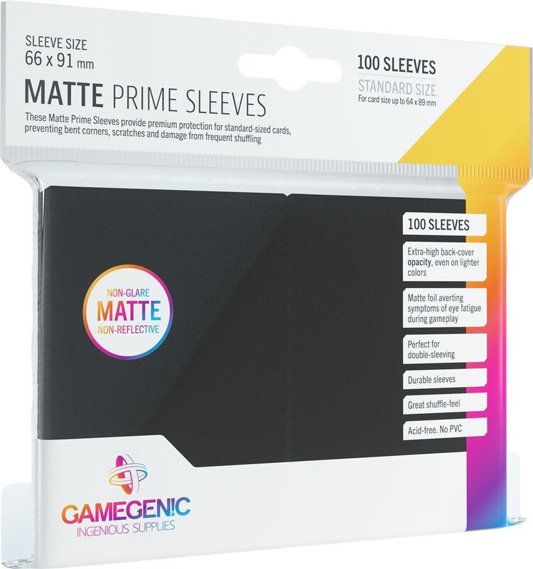 Gamegenic: Matte Prime Sleeves Black