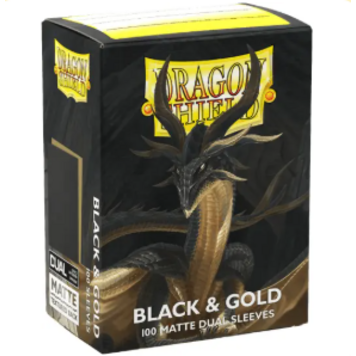 Dragon Shield: Matte Dual Black/Gold (100)
