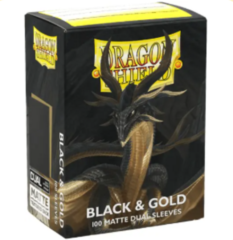 Dragon Shield: Matte Dual Black/Gold (100)