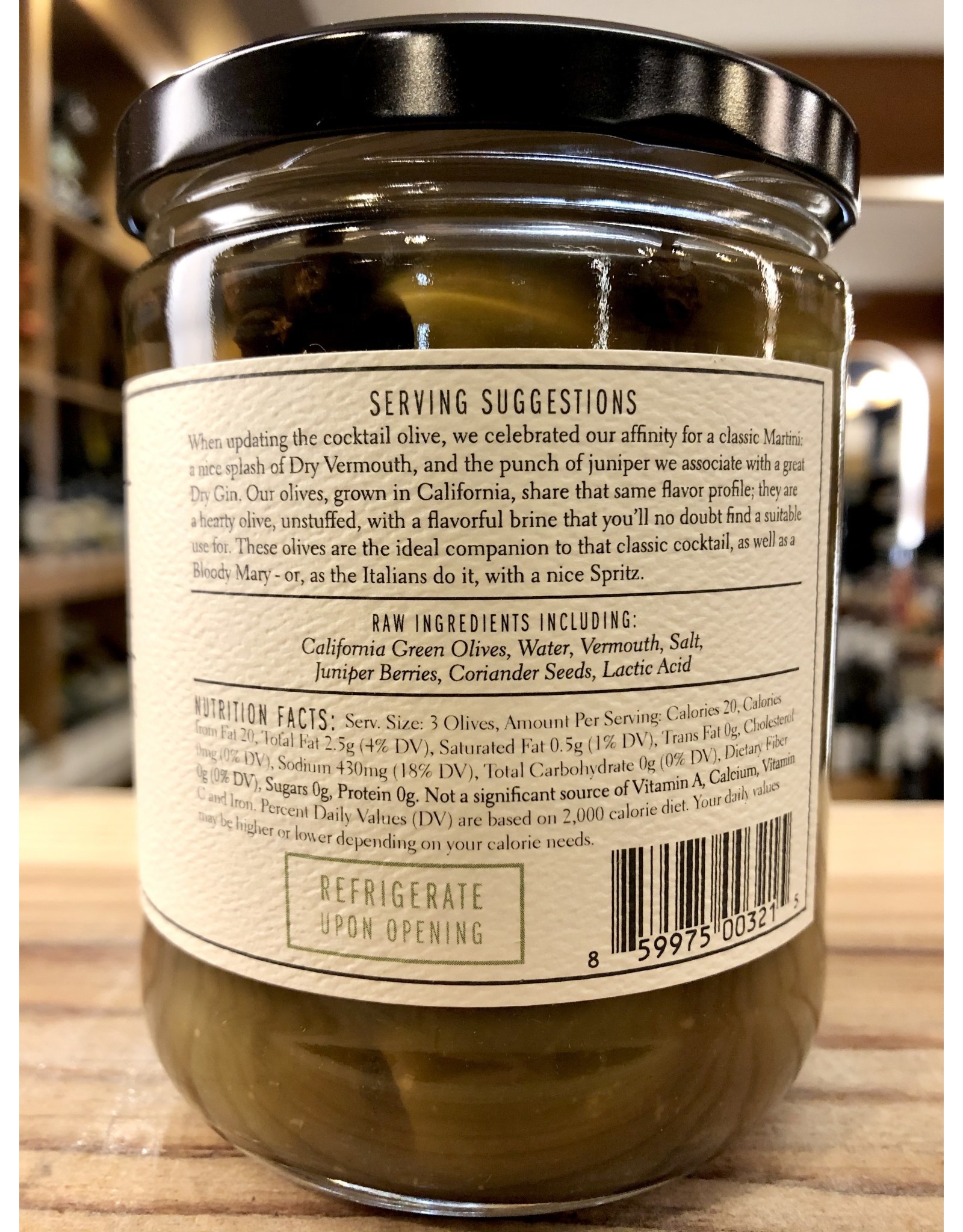 Jack Rudy Vermouth Brined Olives - 16 oz.