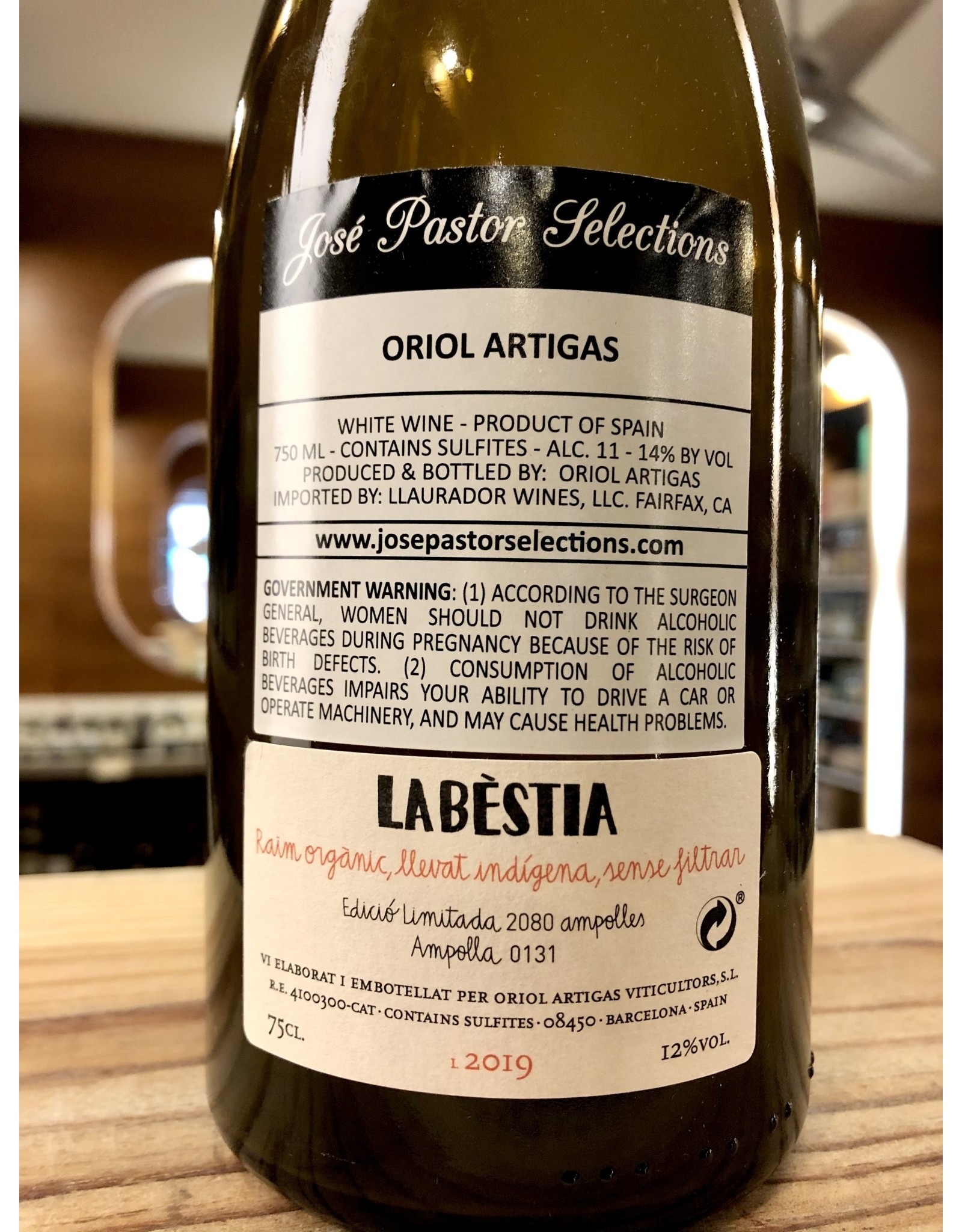 Oriol Artigas La Bestia Blanco - 750 ML