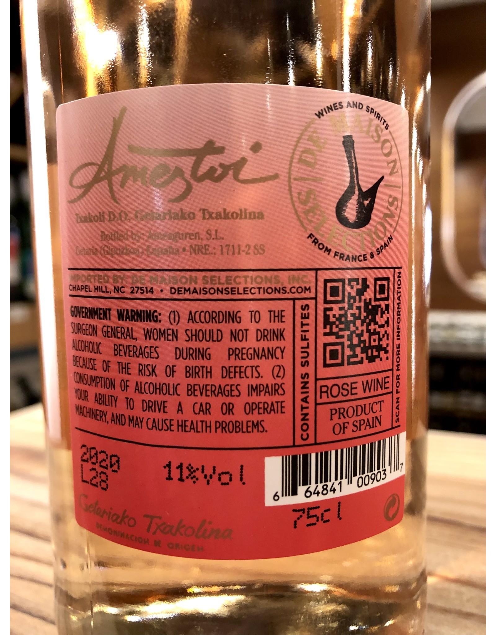 Ameztoi Rubentis Txakolina Rose - 750 ML