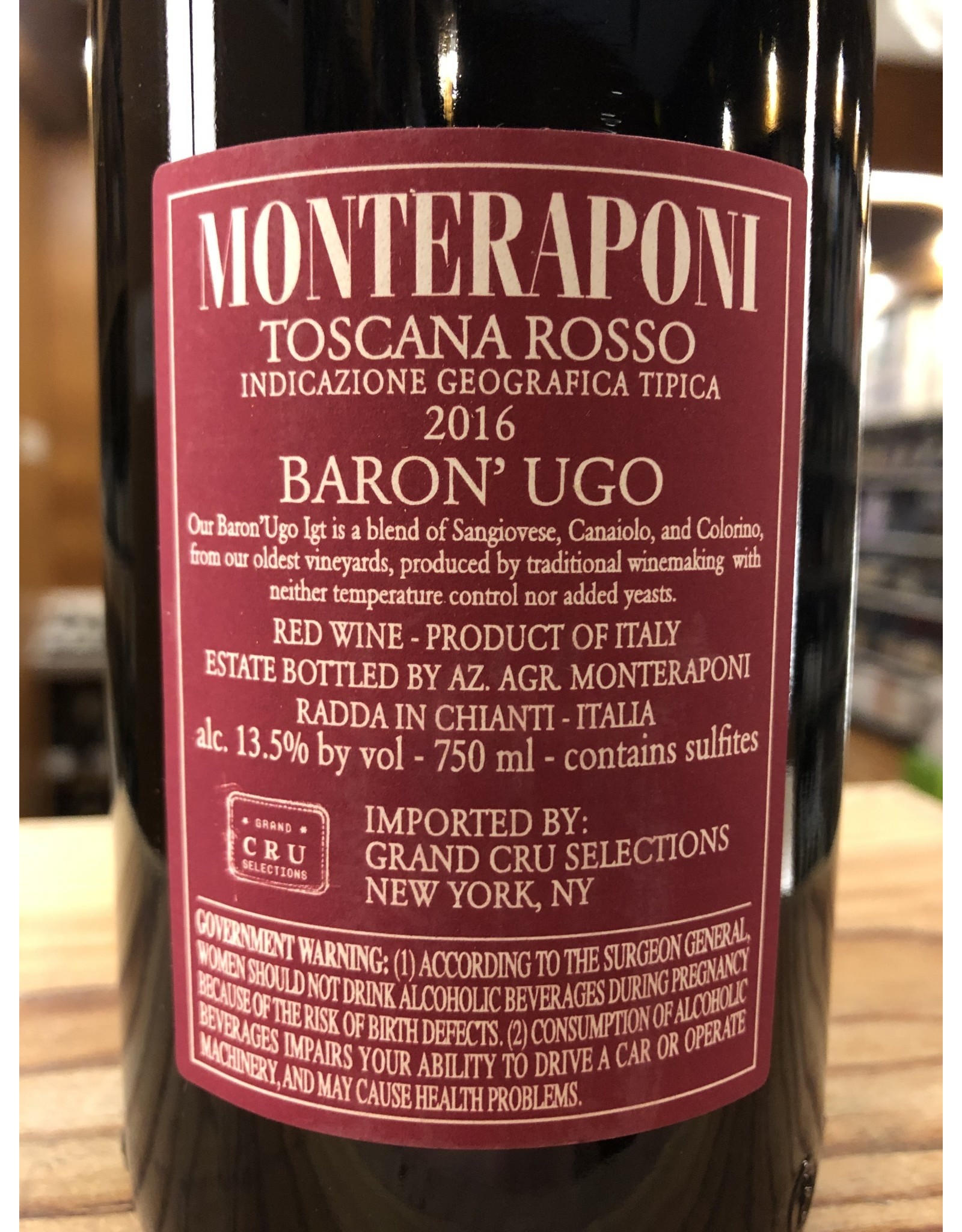Monteraponi Baron' Ugo Toscana Rosso 2016 - 750 ML