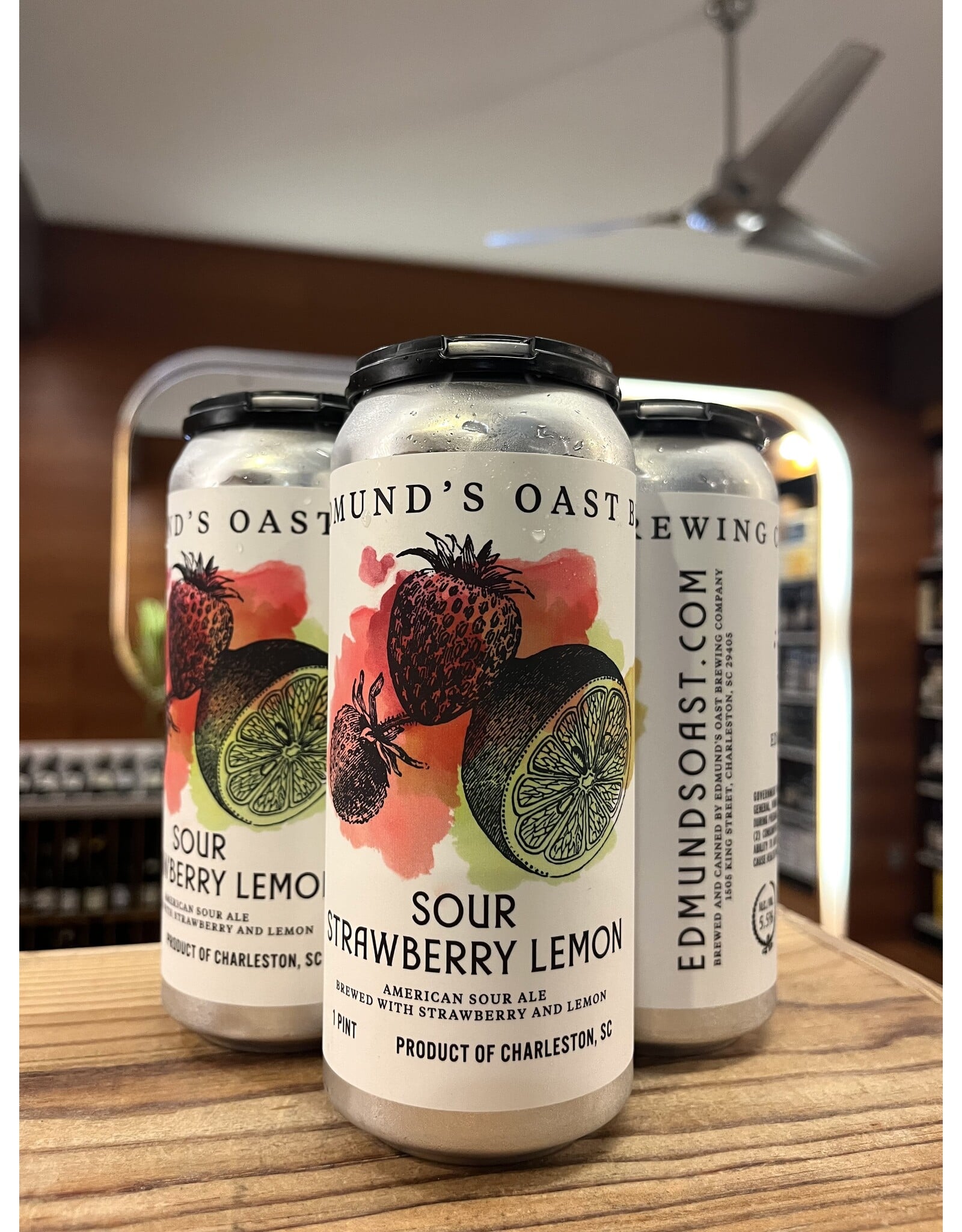 Edmund's Oast Sour Strawberry Lemon Ale - 4x16 oz.