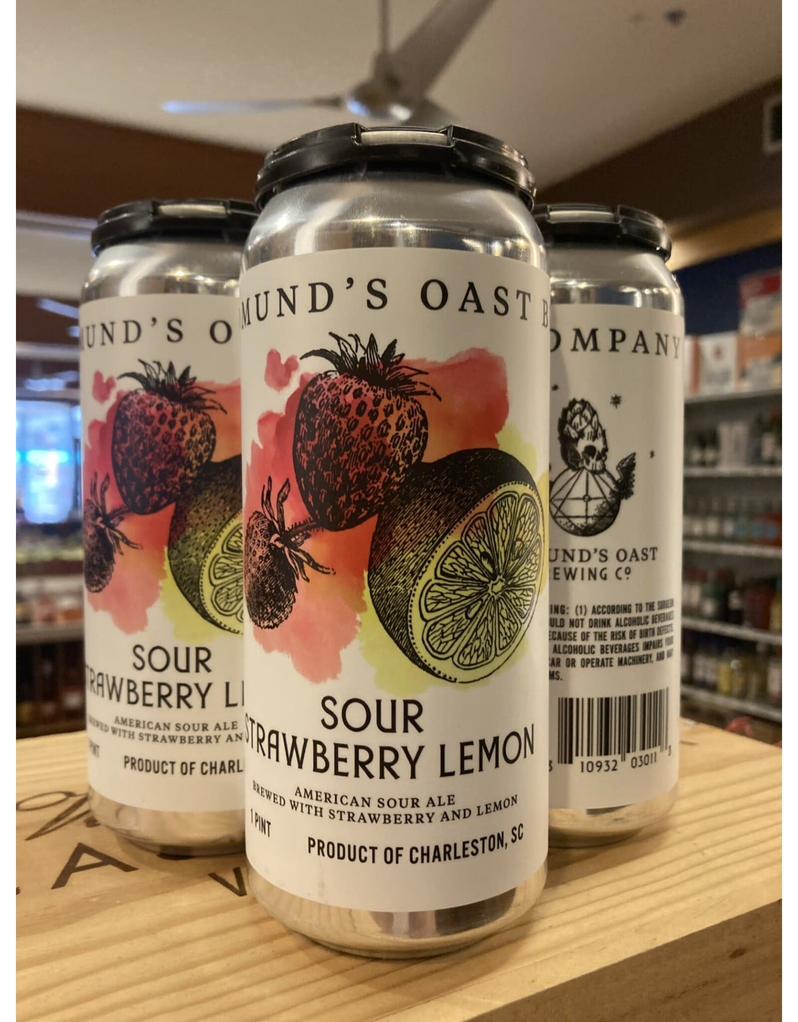 Edmund's Oast Sour Strawberry Lemon Ale - 4x16 oz.